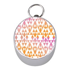 Geometric Abstract Orange Purple Mini Silver Compasses