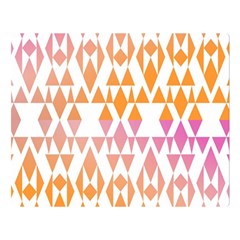 Geometric Abstract Orange Purple Double Sided Flano Blanket (large) 