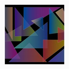 Triangle Gradient Abstract Geometry Medium Glasses Cloth (2-side) by BangZart