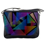 Triangle Gradient Abstract Geometry Messenger Bags Front