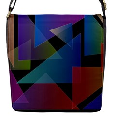 Triangle Gradient Abstract Geometry Flap Messenger Bag (s)