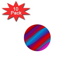 Diagonal Gradient Vivid Color 3d 1  Mini Buttons (10 pack) 