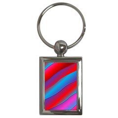 Diagonal Gradient Vivid Color 3d Key Chains (Rectangle) 