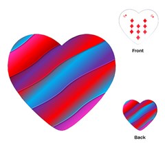 Diagonal Gradient Vivid Color 3d Playing Cards (Heart) 