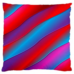 Diagonal Gradient Vivid Color 3d Standard Flano Cushion Case (One Side)