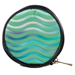 Abstract Digital Waves Background Mini Makeup Bags