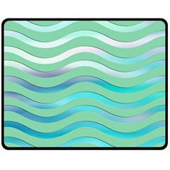 Abstract Digital Waves Background Double Sided Fleece Blanket (medium)  by BangZart