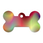 Colorful Colors Wave Gradient Dog Tag Bone (Two Sides) Back