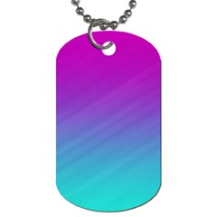 Background Pink Blue Gradient Dog Tag (One Side)