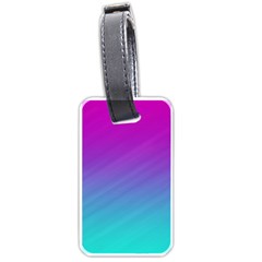 Background Pink Blue Gradient Luggage Tags (One Side) 