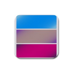 Pattern Template Banner Background Rubber Square Coaster (4 Pack)  by BangZart