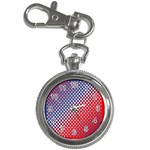 Dots Red White Blue Gradient Key Chain Watches Front