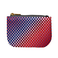 Dots Red White Blue Gradient Mini Coin Purses