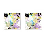 Watercolour Watercolor Paint Ink Cufflinks (Square) Front(Pair)
