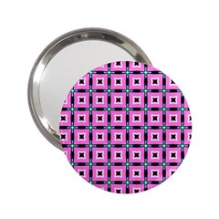 Pattern Pink Squares Square Texture 2 25  Handbag Mirrors by BangZart