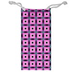 Pattern Pink Squares Square Texture Jewelry Bag Front