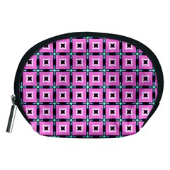 Pattern Pink Squares Square Texture Accessory Pouches (medium) 