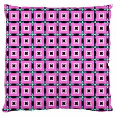 Pattern Pink Squares Square Texture Large Flano Cushion Case (two Sides)