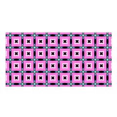 Pattern Pink Squares Square Texture Satin Shawl