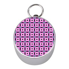 Pattern Pink Squares Square Texture Mini Silver Compasses
