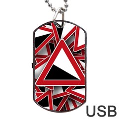 Road Sign Auto Gradient Down Below Dog Tag Usb Flash (one Side) by BangZart