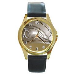 Staircase Berlin Architecture Round Gold Metal Watch