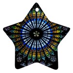 Rose Window Strasbourg Cathedral Ornament (Star) Front