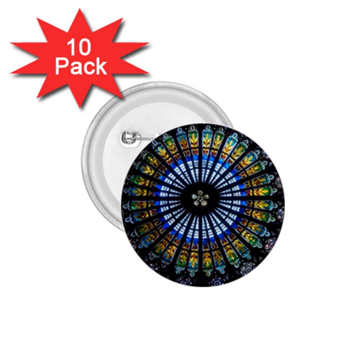 Rose Window Strasbourg Cathedral 1.75  Buttons (10 pack)