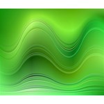 Green Wave Background Abstract Deluxe Canvas 14  x 11  14  x 11  x 1.5  Stretched Canvas