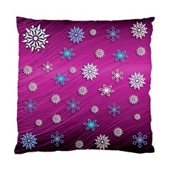 Snowflakes 3d Random Overlay Standard Cushion Case (two Sides) by BangZart