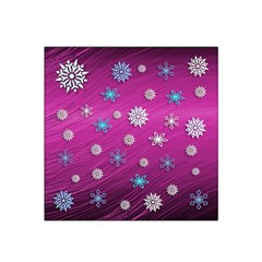 Snowflakes 3d Random Overlay Satin Bandana Scarf