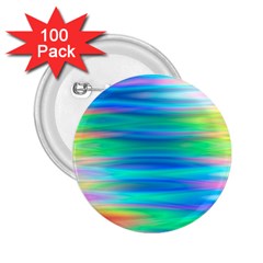 Wave Rainbow Bright Texture 2.25  Buttons (100 pack) 