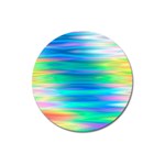 Wave Rainbow Bright Texture Magnet 3  (Round) Front