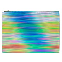 Wave Rainbow Bright Texture Cosmetic Bag (XXL) 