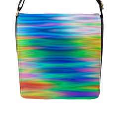 Wave Rainbow Bright Texture Flap Messenger Bag (L) 