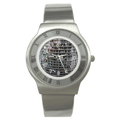 Skyscraper Glass Facade Offices Stainless Steel Watch by BangZart