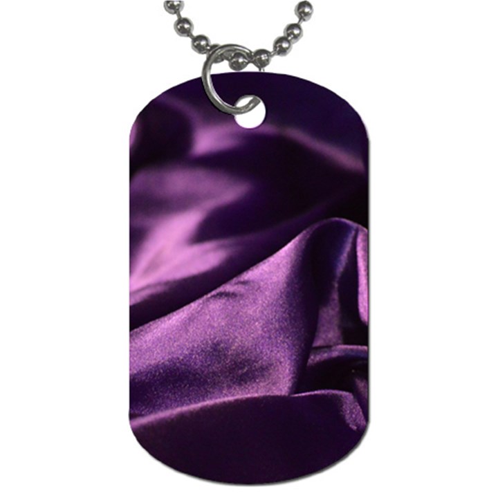 Shiny Purple Silk Royalty Dog Tag (Two Sides)