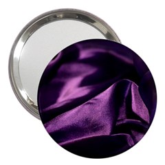 Shiny Purple Silk Royalty 3  Handbag Mirrors by BangZart