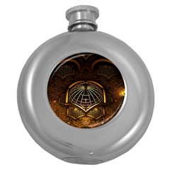 Fractal 3d Render Design Backdrop Round Hip Flask (5 Oz) by BangZart