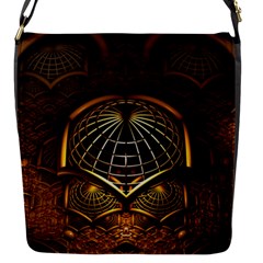 Fractal 3d Render Design Backdrop Flap Messenger Bag (s)