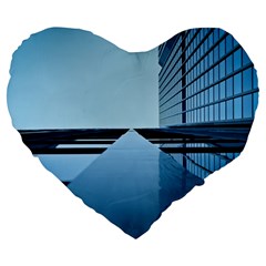 Architecture Modern Building Facade Large 19  Premium Heart Shape Cushions