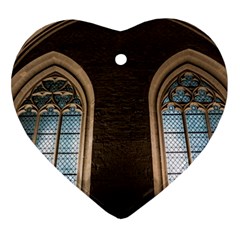 Church Window Church Heart Ornament (two Sides)