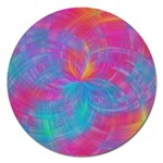 Abstract Fantastic Fractal Gradient Magnet 5  (Round) Front