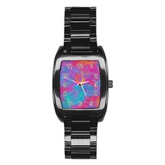 Abstract Fantastic Fractal Gradient Stainless Steel Barrel Watch