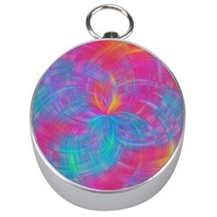Abstract Fantastic Fractal Gradient Silver Compasses