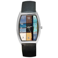 Glass Facade Colorful Architecture Barrel Style Metal Watch by BangZart