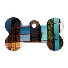 Glass Facade Colorful Architecture Dog Tag Bone (one Side) by BangZart