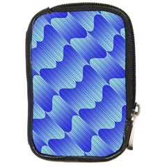 Gradient Blue Pinstripes Lines Compact Camera Cases by BangZart