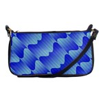 Gradient Blue Pinstripes Lines Shoulder Clutch Bags Front