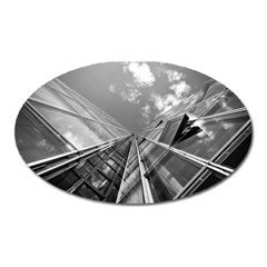 Architecture Skyscraper Oval Magnet by BangZart